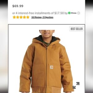 Carhartt Tan Hooded Jacket XS / Size 6